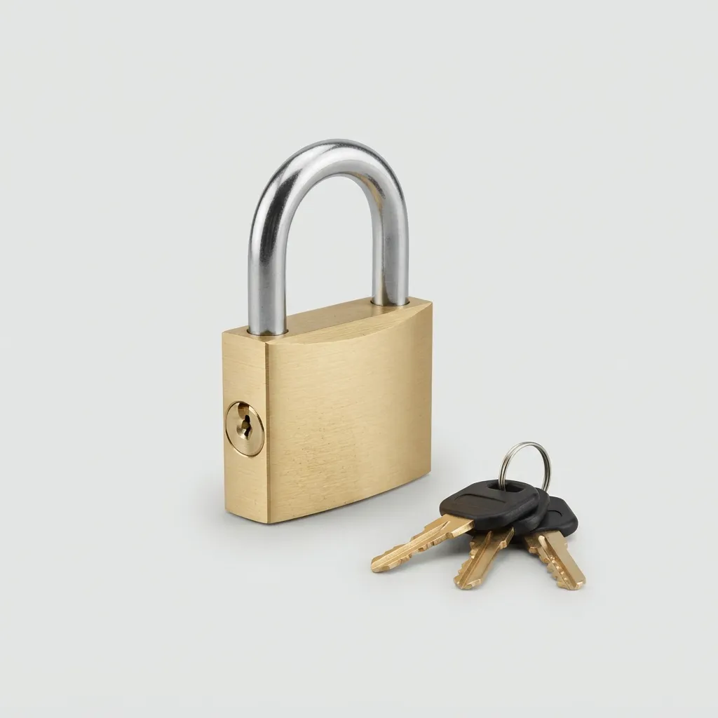Cadenas laiton 45 mm, 3 clés